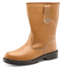 Safety Leather Rigger Boots With Steel Toe Cap And Mid Sole